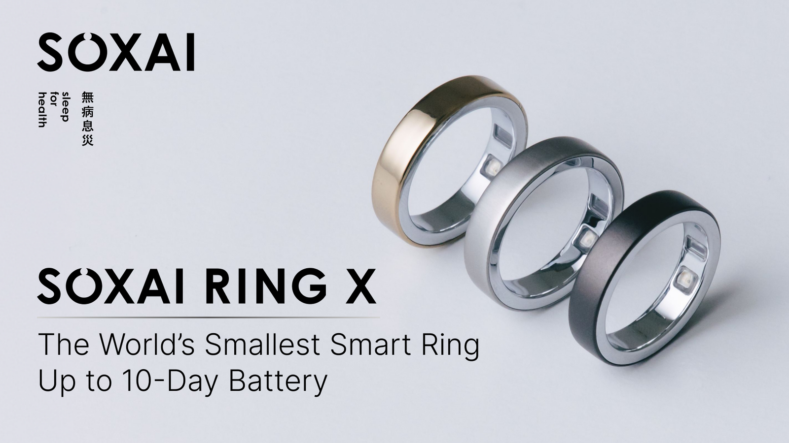 世界最小※1と最大10日間バッテリーを両立したスマートリング「SOXAI RING X」、Kickstarterで近日公開