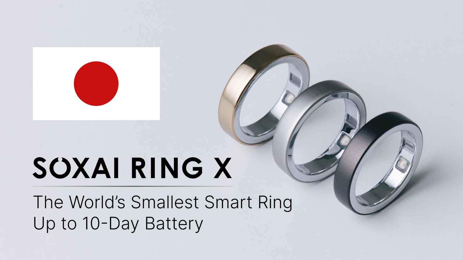 世界最小※と最大10日間バッテリーを両立したスマートリング「SOXAI RING X」、Kickstarterで支援受付を開始