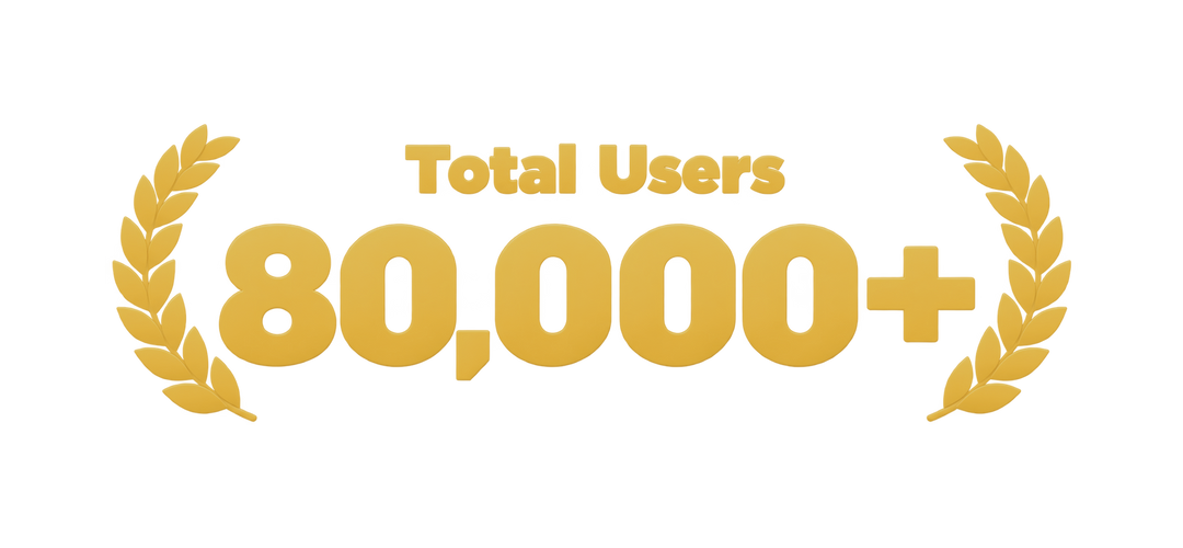 80,000+ cumulative users